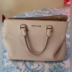Michael Kors Cream Leather Tote Bag